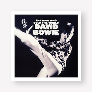 David Bowie The Man Who Sold The World Canvas Panel Art Print With Display Stand