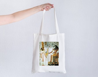 Thoth and Queen Nefertari Canvas Tote Bag