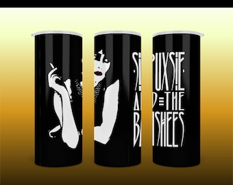 Vaso térmico Siouxsie And The Banshees, modelo Cigarette Pose de 20 oz, diseño delgado.