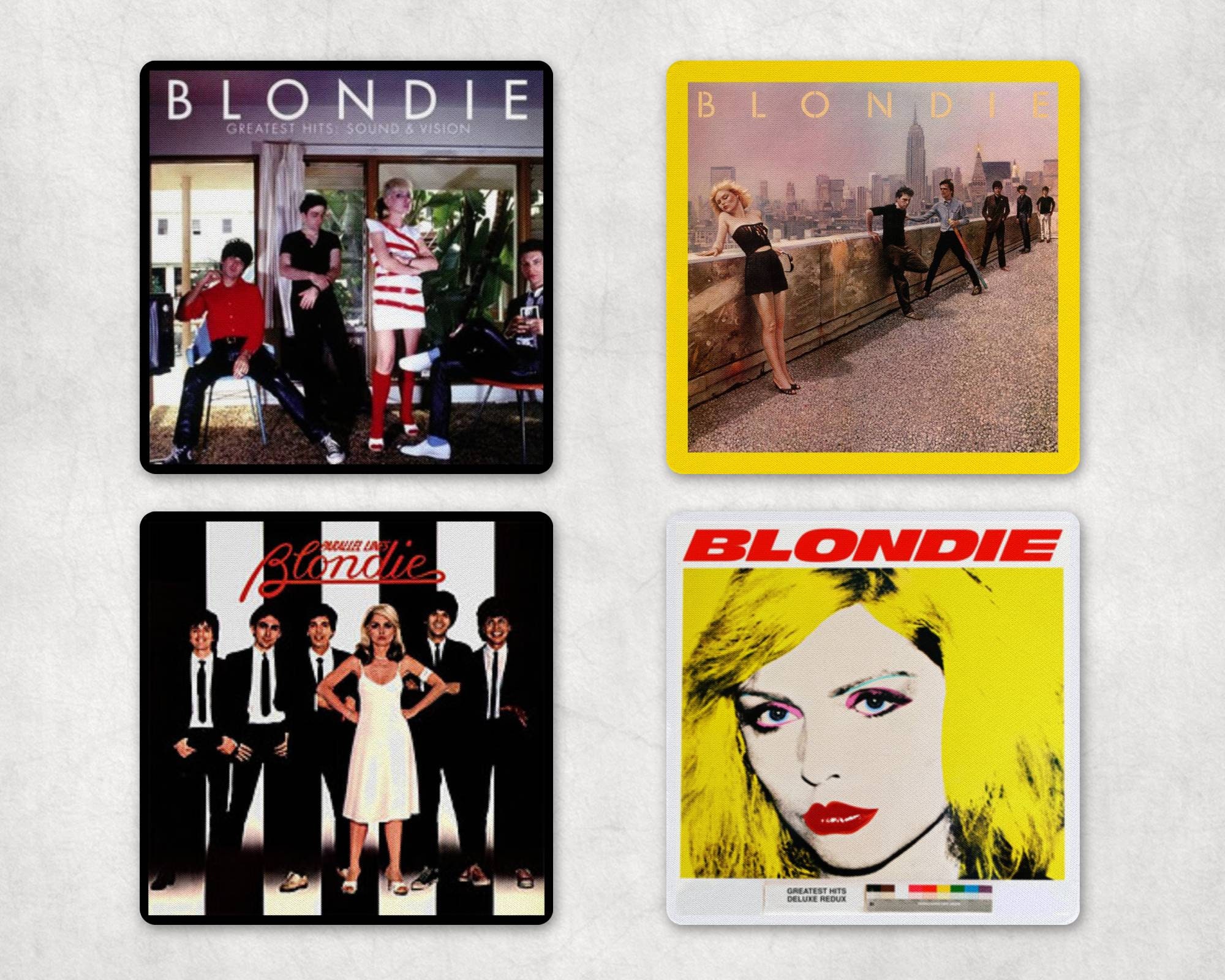 Blondie レコード 4枚セット Blondie Coasters Album Covers Set of Four Ceramic Tile or Neoprene