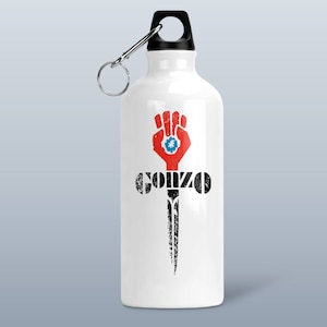 Hunter S. Thompson Gonzo Water Bottle 20 Ounce (600ml) Aluminum With Two Lids Flip Top And Carabiner Free Shipping