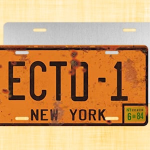 Ghostbusters License Plate ECTO-1 Collectible Movie Prop