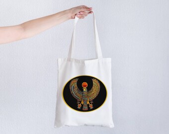 Horus Falcon Canvas Tote Bag