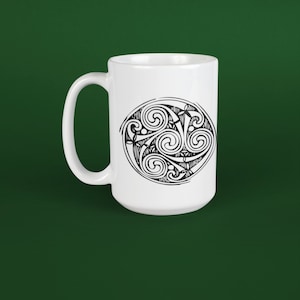 Celtic Pictish Spirals Ceramic Mug 11oz/15oz sizes Free Shipping