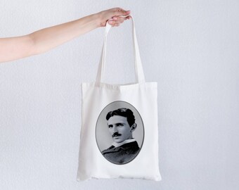 Nikola Tesla Canvas Tote Bag