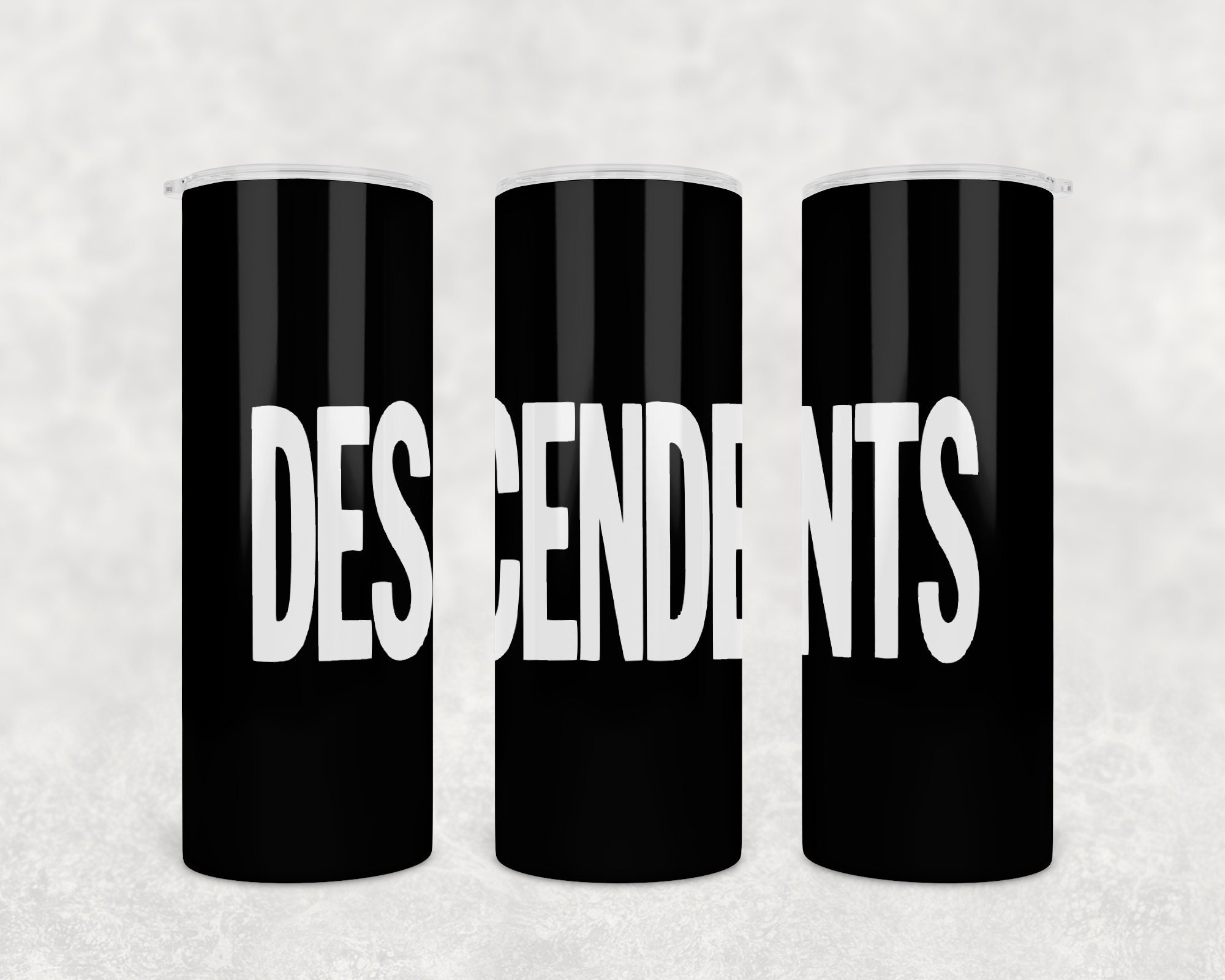 The Descendents Tumbler I Don't Want to Grow up 20 Oz Skinny With Lid,  Straw, and Cleaning Brush 