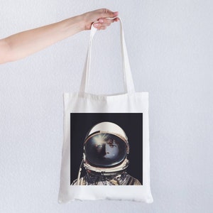 David Bowie Canvas Tote Bag Starman Astronaut