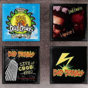 Bad Brains Coasters Set Of Four Ceramic Tile Or Neoprene Free Shipping