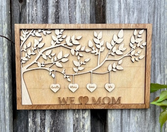 Family Tree For Mom | Personalized Birthday gift | Gift for Grandparents | Family Tree Personalized | Anniversary Gift