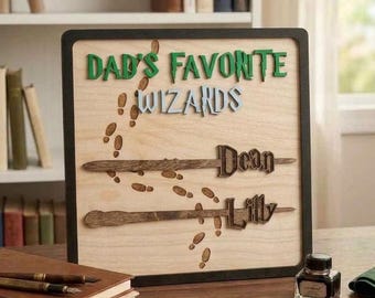 Gift for Dad | Wizard Gift | Slytherin House | Dads Favorite Wizard | Birthday Gift for Dad | Wizard and Wand Gifts | Personalized Dad Gift