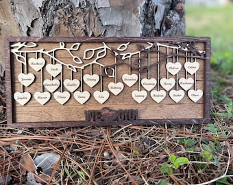 Family Tree Sign For Anniversary Tree Personalized Anniversary Gift For Grandparents Anniversary Gift For Wedding 50th 40th
