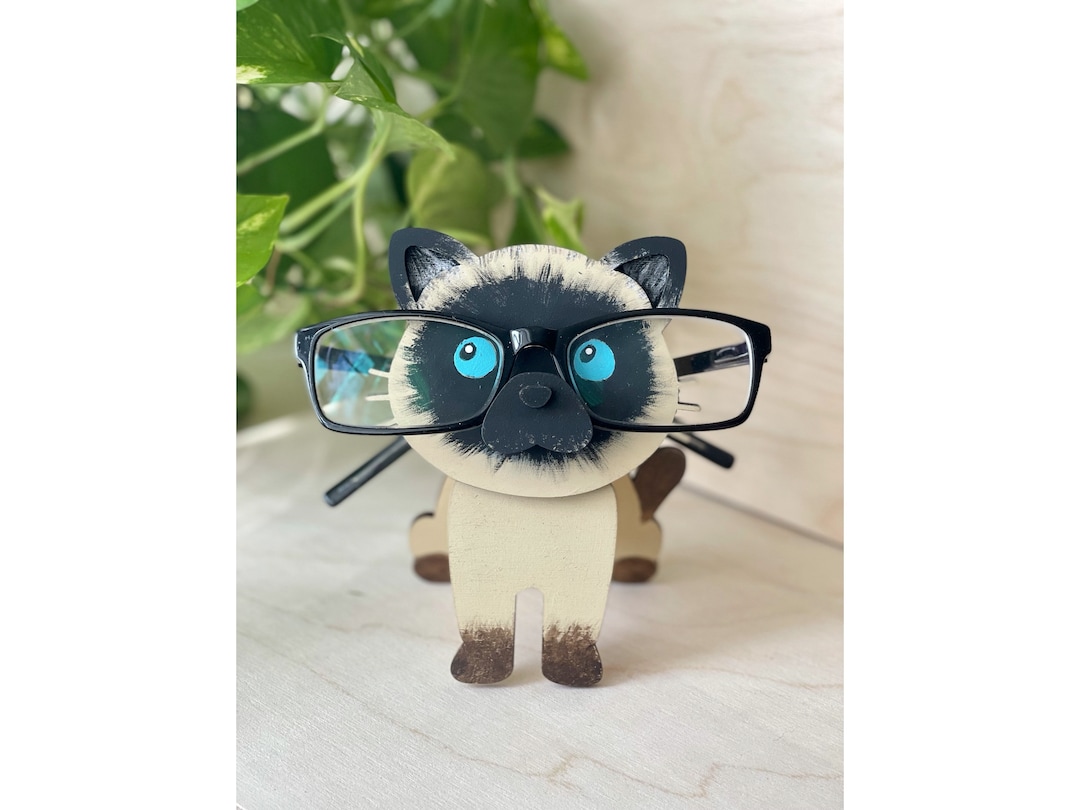 Siamese Cat Eyeglass Holder Animal Eyeglass Holder Pet Etsy