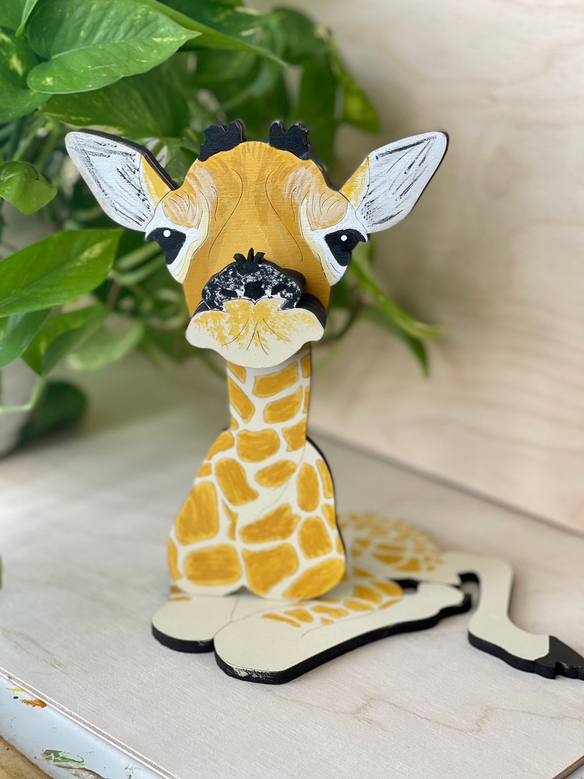 brilhouder stand brilhouder houder handgemaakte giraffe hoofdpot brilhouder Accessoires Zonnebrillen & Eyewear Brillenstandaarden 