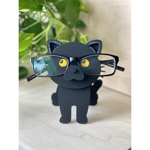 Black Cat Eyeglass Holder For Glasses Cat Gift Idea For Desk Glasses Stand For Desk Gift Idea Office Animal Eyeglass Holder