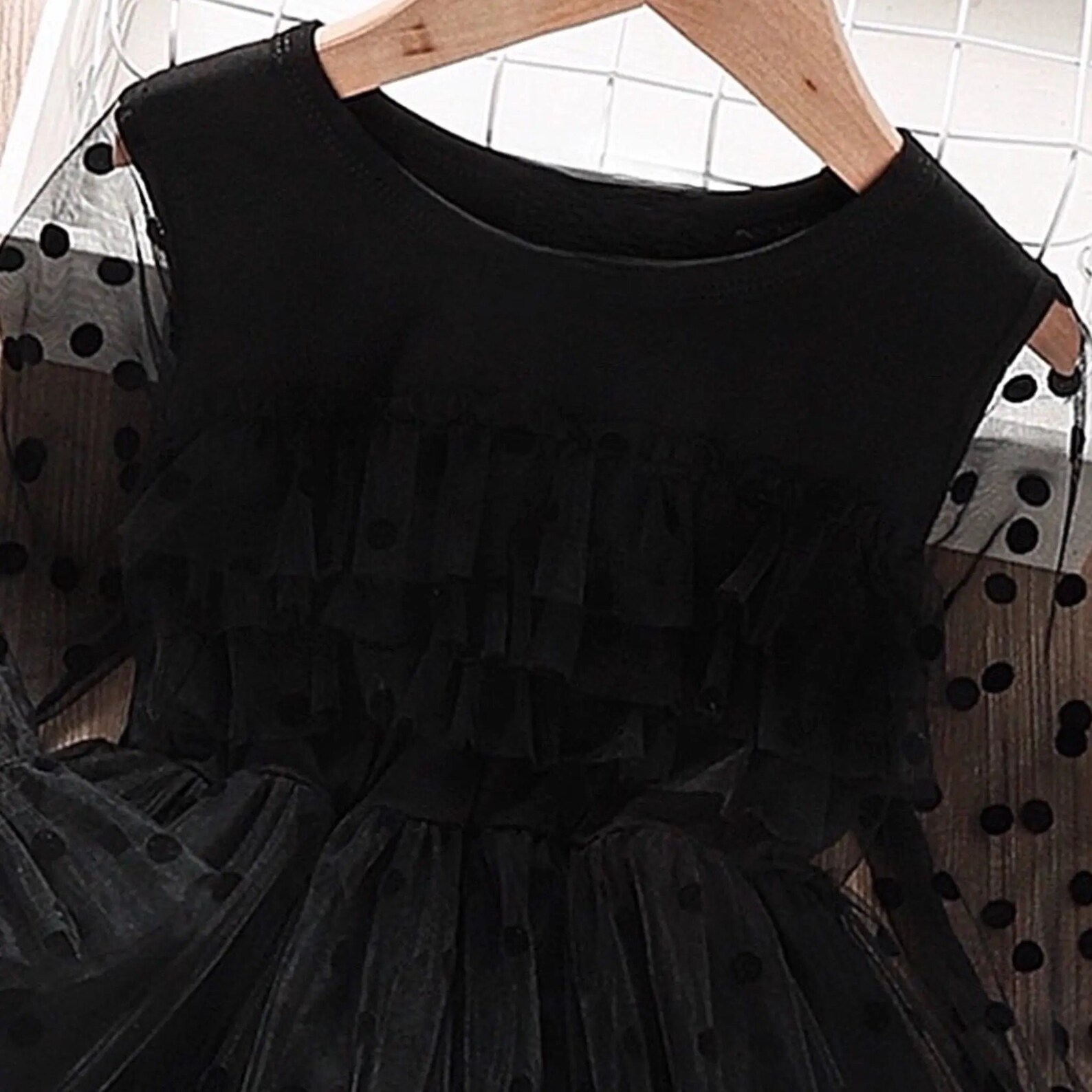 Baby Girls Little Black Dress Toddler Dress Dot Print Tutu Etsy