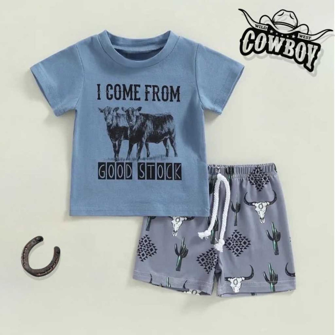 Baby Boys Outfit Clothing Set Toddler Boys Western Cowboy Etsy