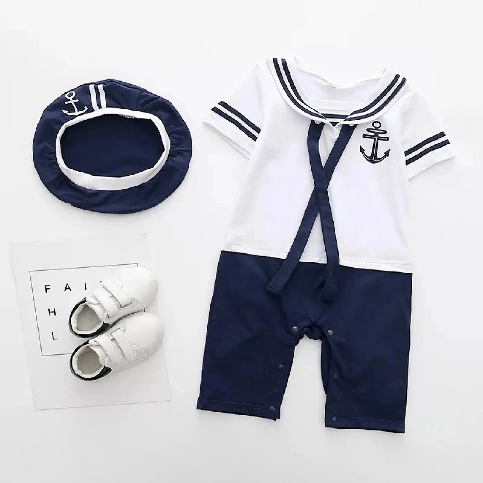 Baby Boys Sailor Costume Outfit Navy Costume Infant Costume Etsy