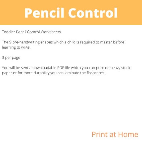 printable toddler pencil control worksheets pre writing etsy
