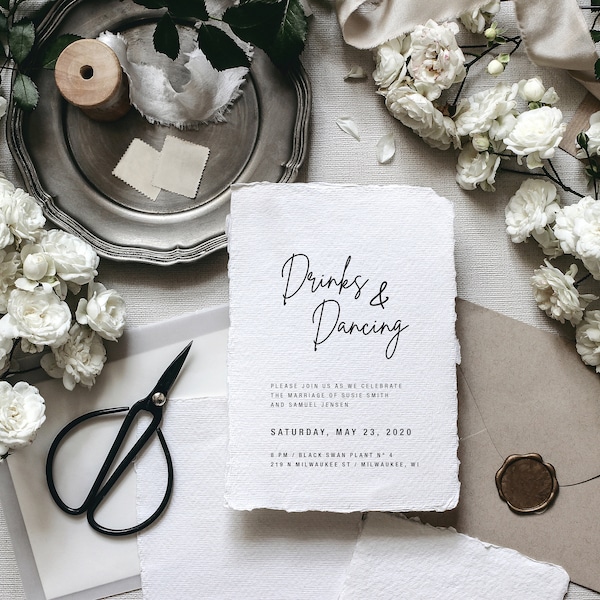 Simply Elegant - Wedding Reception Invite Printable Template