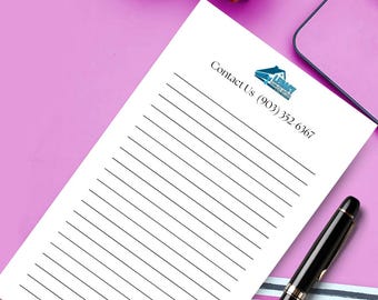 Custom Logo Notepad: Personalized Business Stationery, 50 Sheet