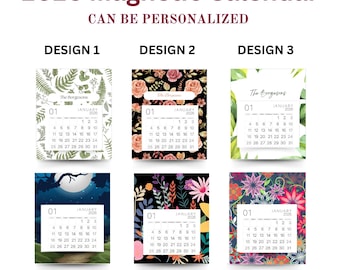 2026 Mini Refrigerator Calendar: Personalized Magnetic Gift