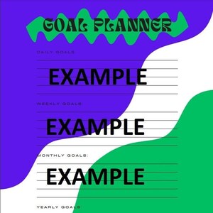 Goal Tracker Worksheet -Printable