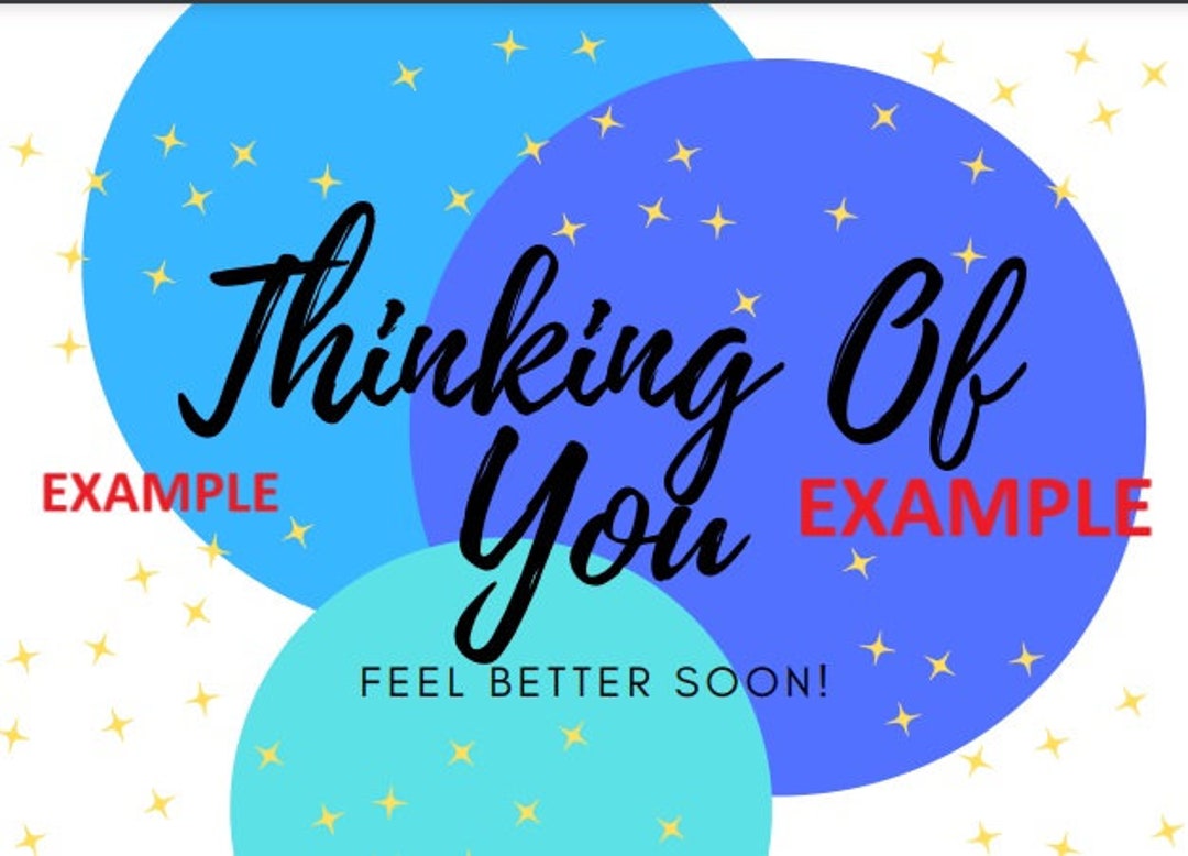 Thinking of You/get Well Soon Card - Printable - Etsy