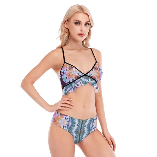 SWwMWear-Guardian Angels-Blessings Collection-Women's Bikini Suit With Ruffle Hem