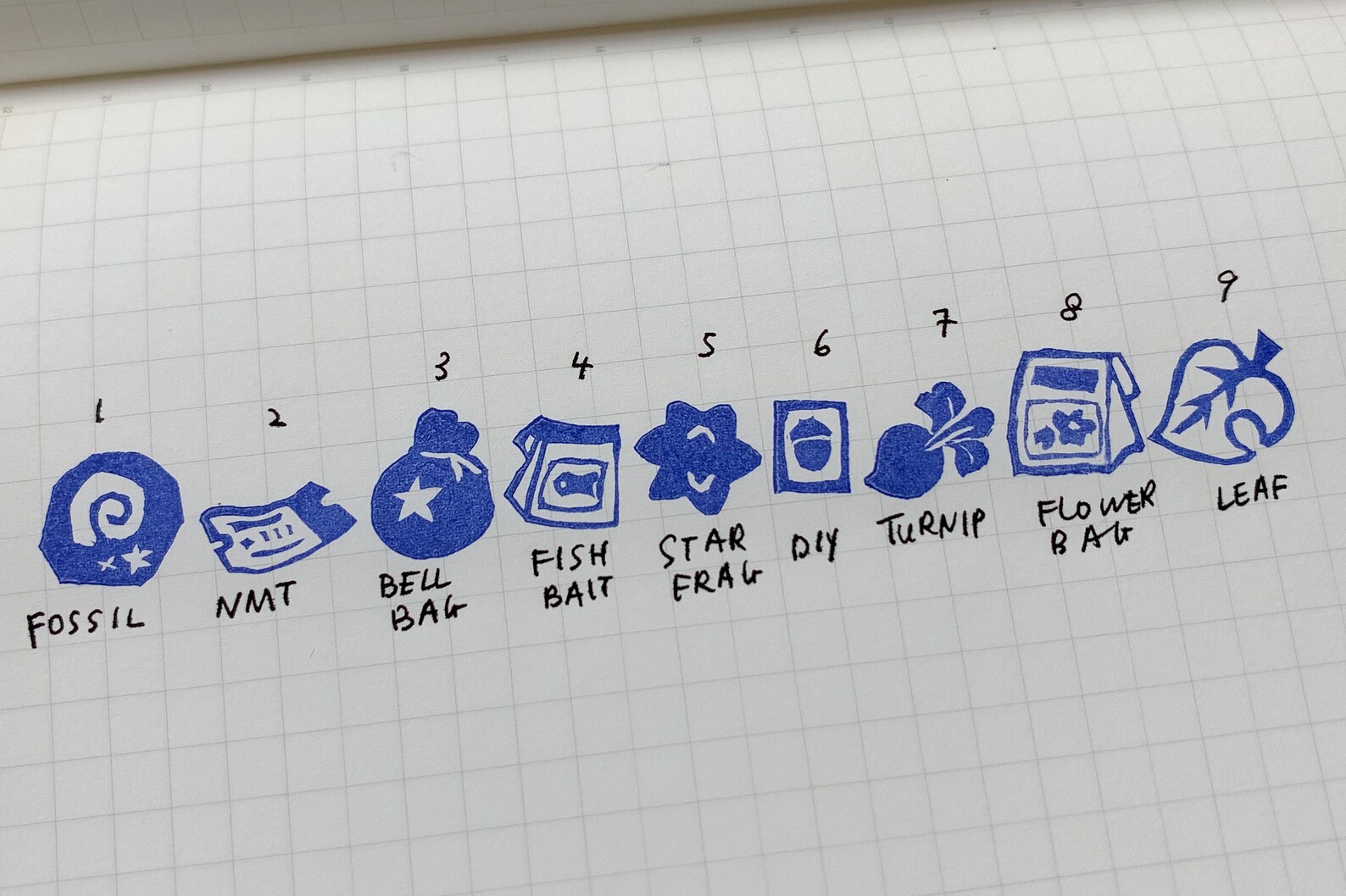 Animal Crossing ACNH BuJo Rubber Stamps 11.5cm Etsy