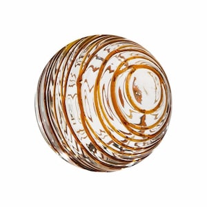 Amber Threads Clear 4.5-inch Glass Ball