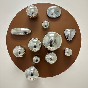 Liquid Silver Glass balls wall spheres