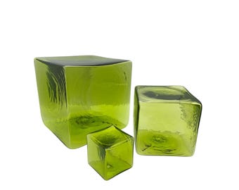 Cube set of 3-Lime
