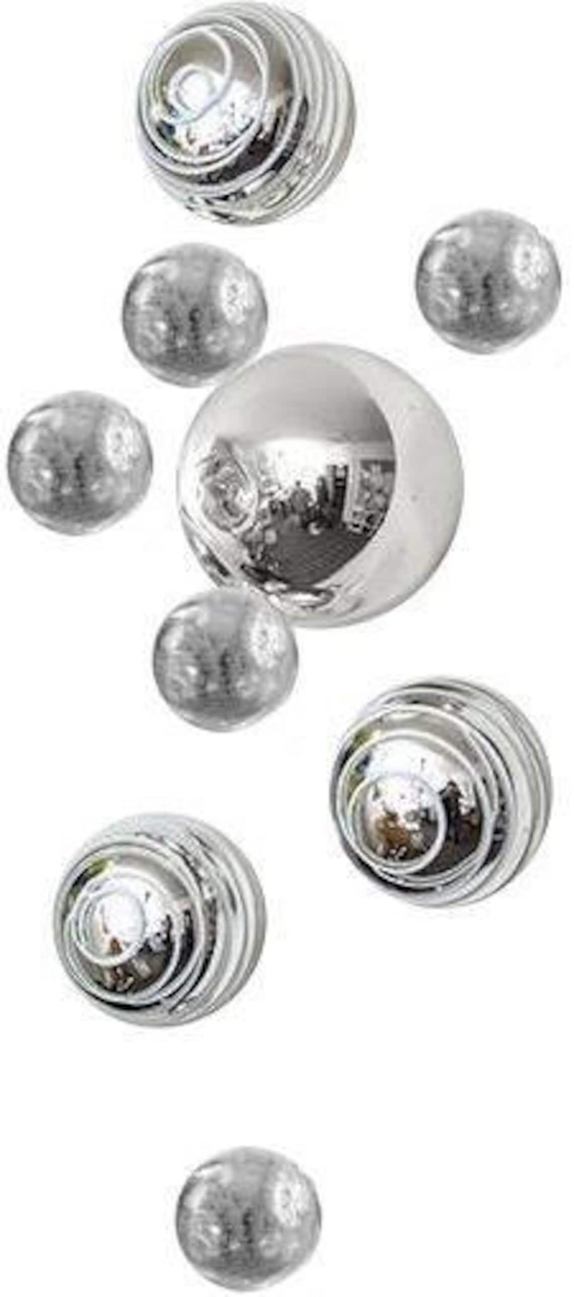 Wall Spheres Silver & White Set of 9 Etsy
