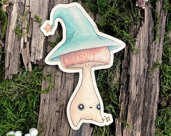 Magic Mushling Sticker - Wizard Mushroom Vinyl Sticker