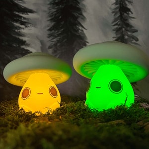 Mushling Night Light - Cute Silicone LED Mushroom Lamp for Bedside/ Nursery/ Desk