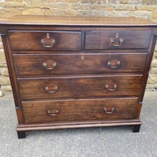 Antique Georgian Mahogany Chest of Drawers, c 1800