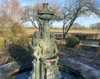 Antique Bronze Rococo Large Fountain