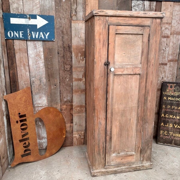 Antique Tall Pantry Pine Housekeeper's Cupboard, c 1890