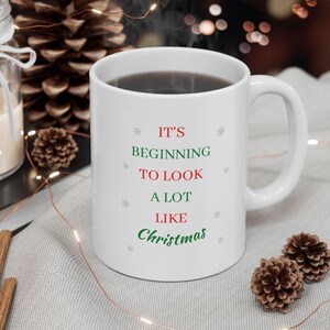 Christmas Ceramic Mug, 11oz & 15oz - Holiday Season Hot Cocoa Cup, Festive Coffee Mug, Winter Drinkware Gift, Seasonal Teacup, Cute Xmas