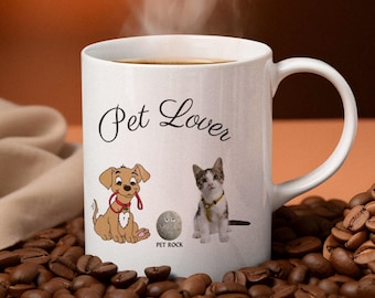 Dog & Cat Ceramic Mug – Pet Lover Gift, 11oz/15oz