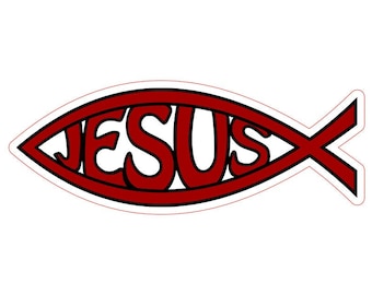 Christian Fish Symbol (Jesus Fish) Laser Cut, CNC Router, Cricut Digital File