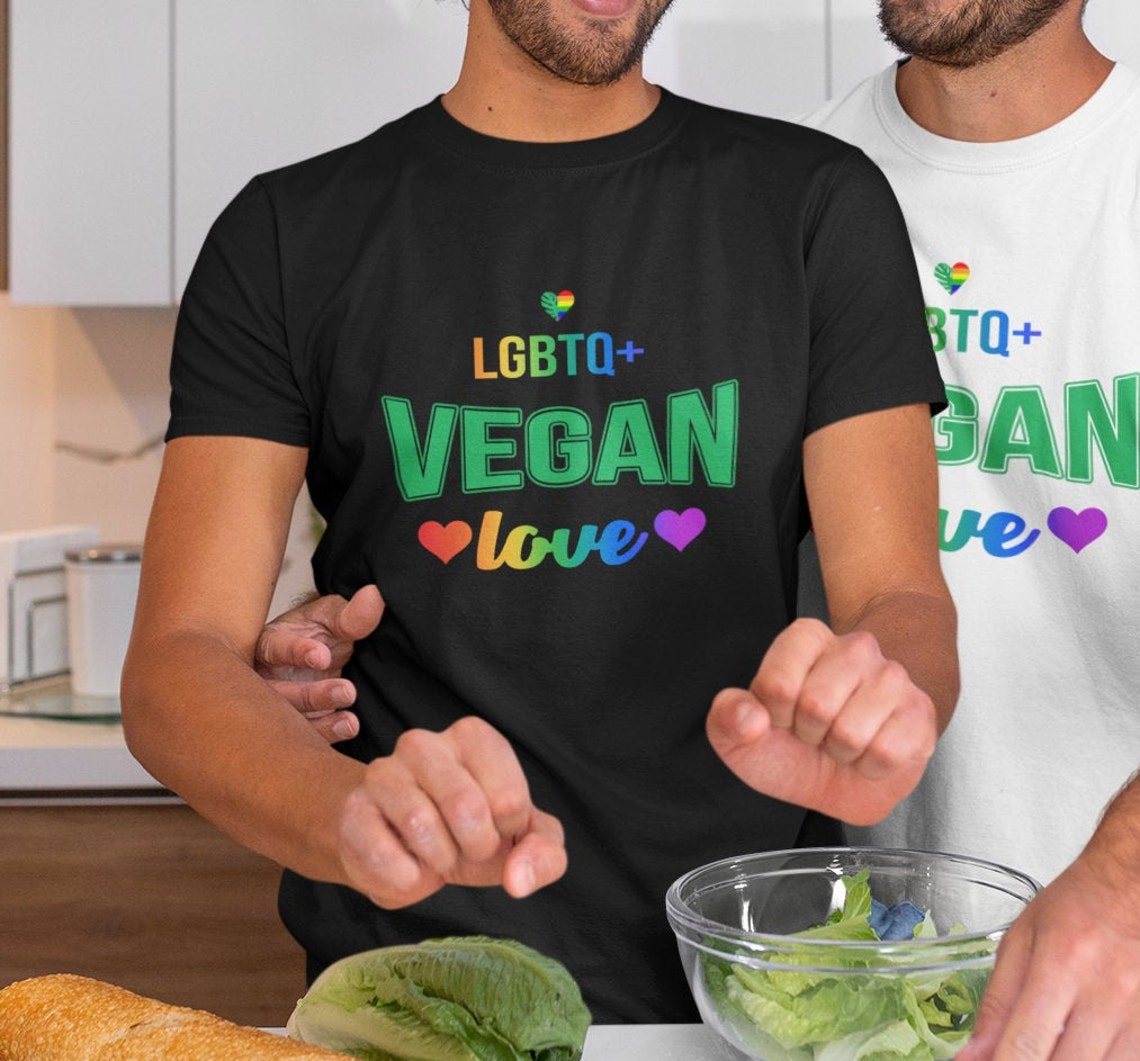 LGBT Vegan Love Shirt Gay Pride Shirt Lesbian Gay Pride Etsy
