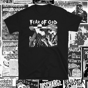 Fear of God short sleeve shirt punk crust dbeat hardcore punkirt
