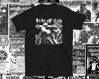 Fear of God Short Sleeve Shirt Punk Crust Dbeat Hardcore Punkirt