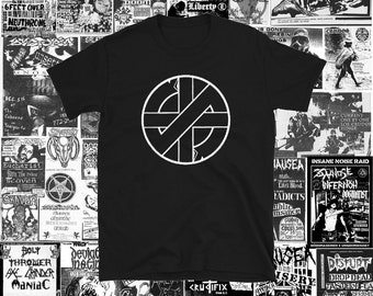 Crass logo short sleeve shirt | punk crust dbeat hardcore punk discharge tragedy his hero is gone