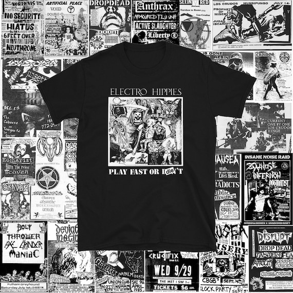 Electro Hippies Short Sleeve Shirt | Punk Crust Dbeat Hardcore