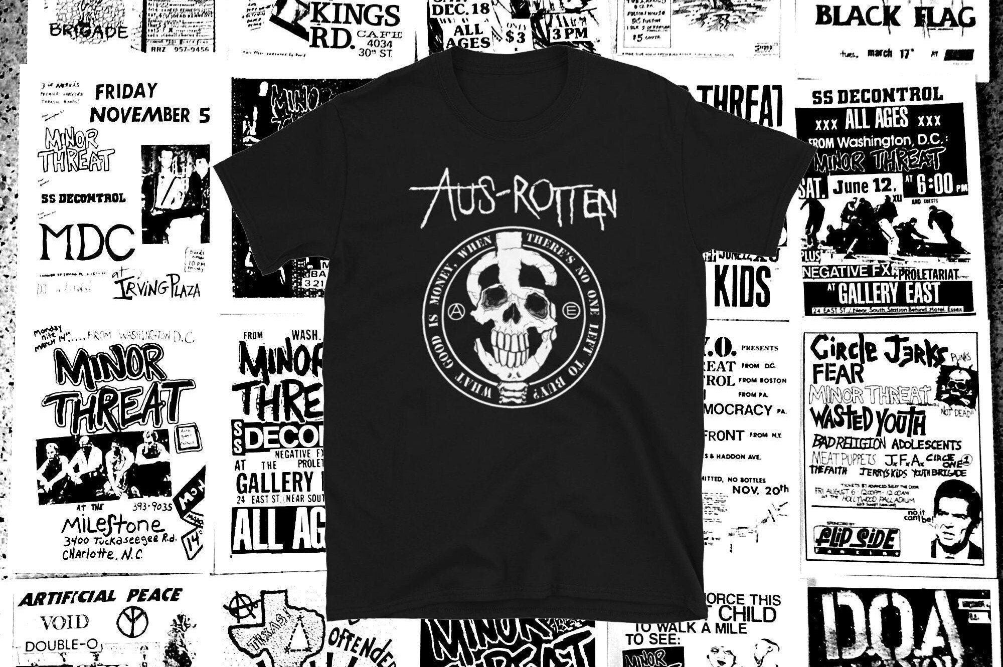 Aus Rotten short sleeve shirt punk crust dbeat hardcore punk