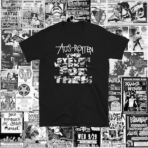 Aus-Rotten the system works for them short sleeve shirt | punk crust dbeat hardcore punk discharge tragedy his hero is gone