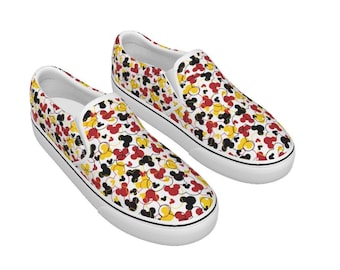 Classic Mickey Mouse-Fetti - Disney Bounding - Women's Slip On Sneakers