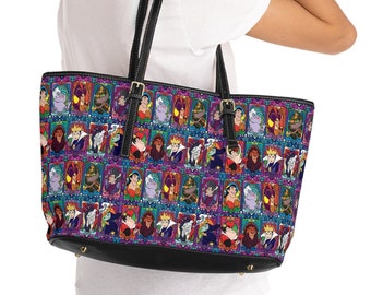 Tote de villanos - Bolso de Disney - Bolso de hombro de Disney - Monedero de Halloween - Bolso de hombro de cuero PU